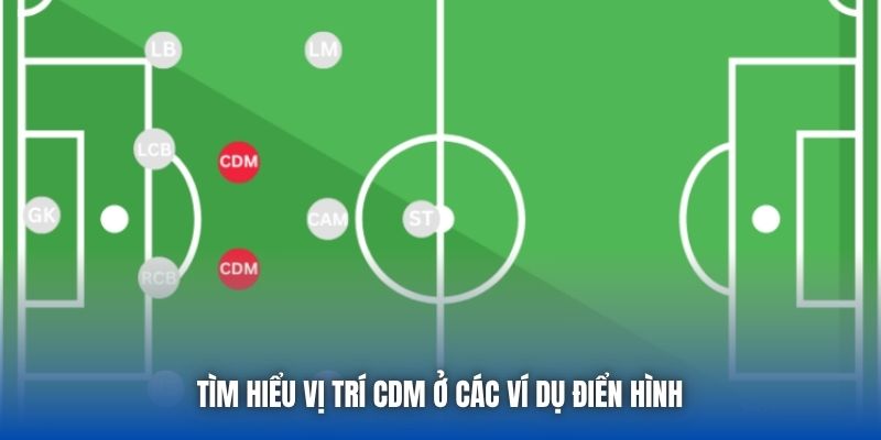 Tìm hiểu vị trí CDM ở các ví dụ điển hình